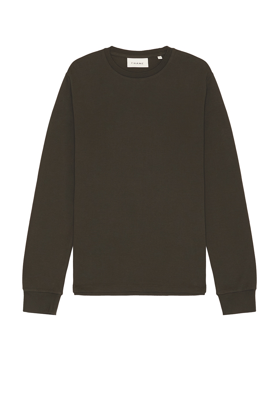 Image 1 of FRAME Duo Fold Crew in Dark Taupe