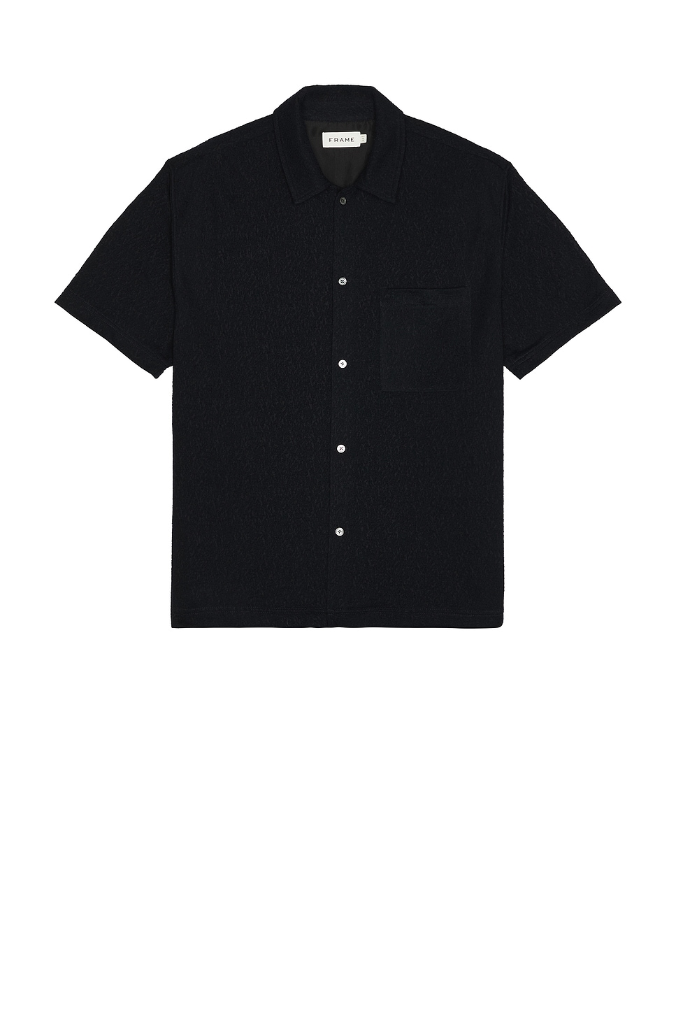 Terry Button Down Shirt in Navy