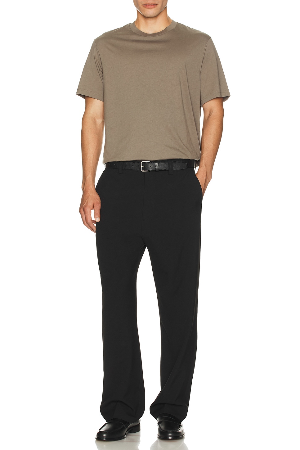 Image 1 of FRAME Light Cotton Tee in Smoky Mocha