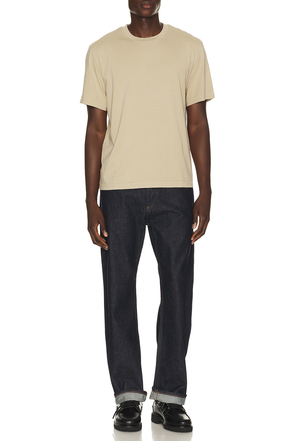 FRAME Short Sleeve Light Cotton Tee | Thumbnail 3