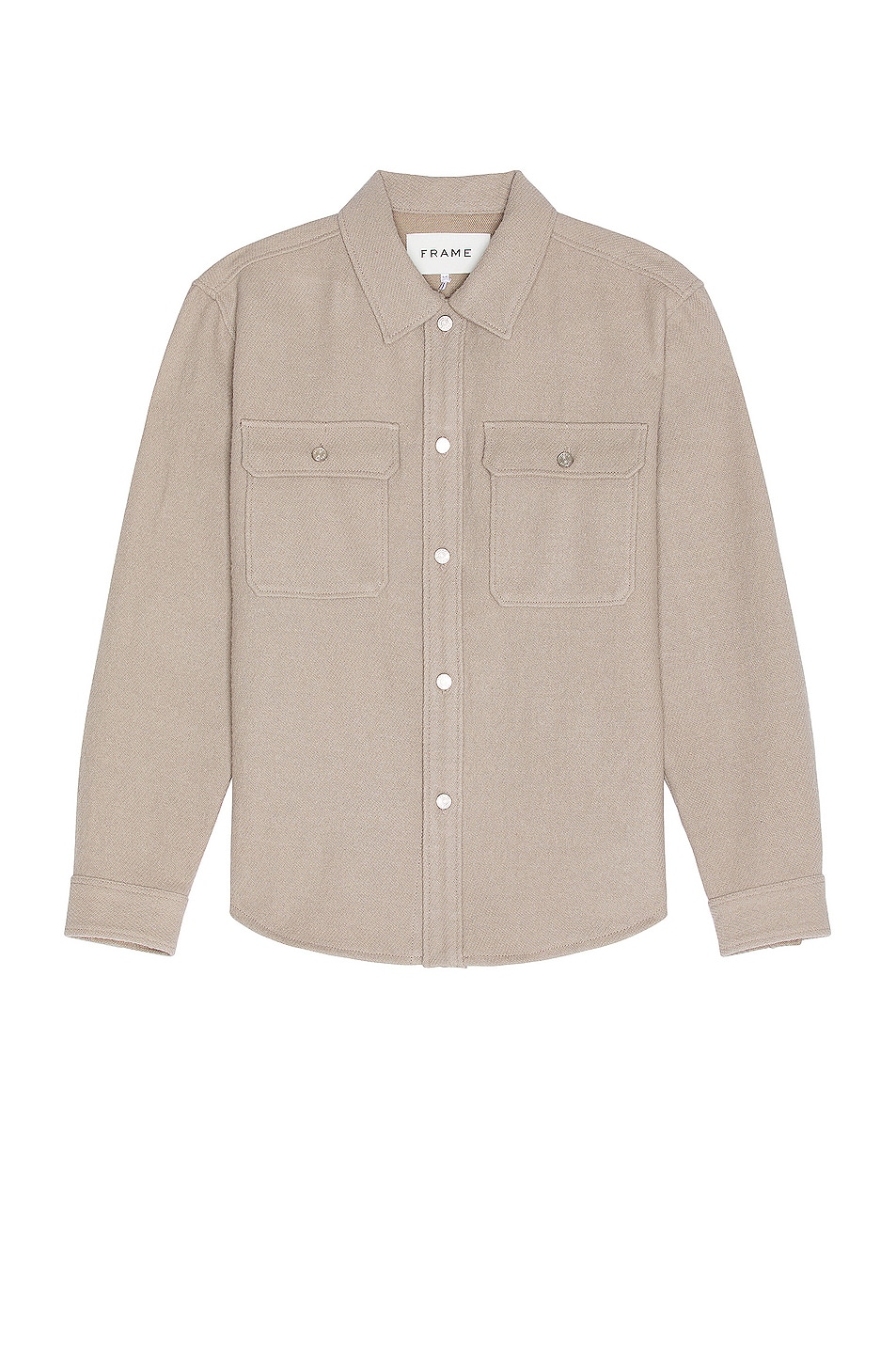 Image 1 of FRAME Textured Overshirt in Dove Grey