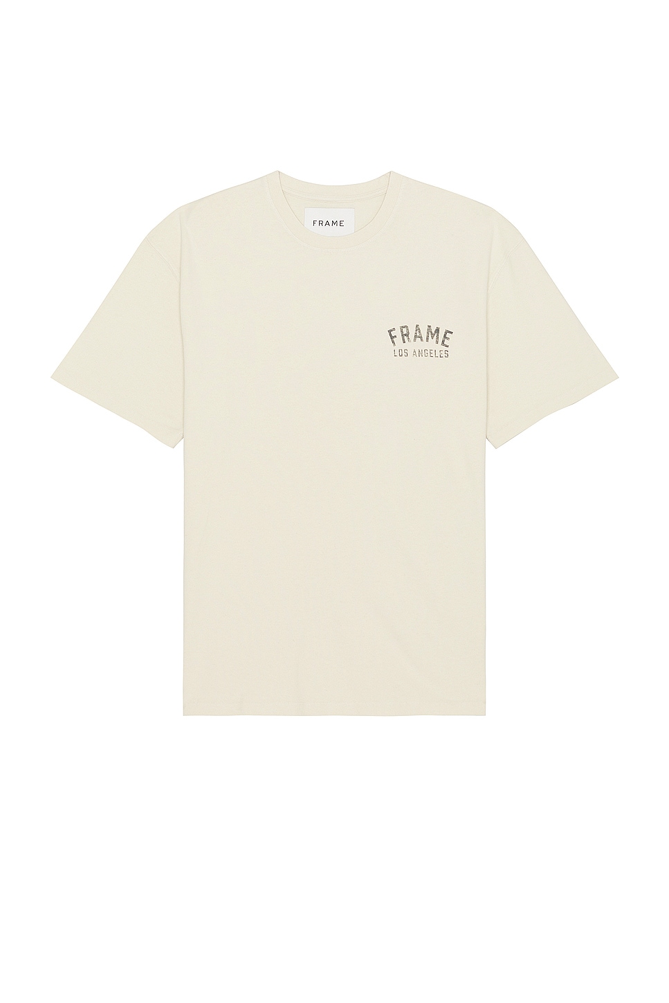 Image 1 of FRAME Vintage Print Short Sleeve Tee in Washed Cream