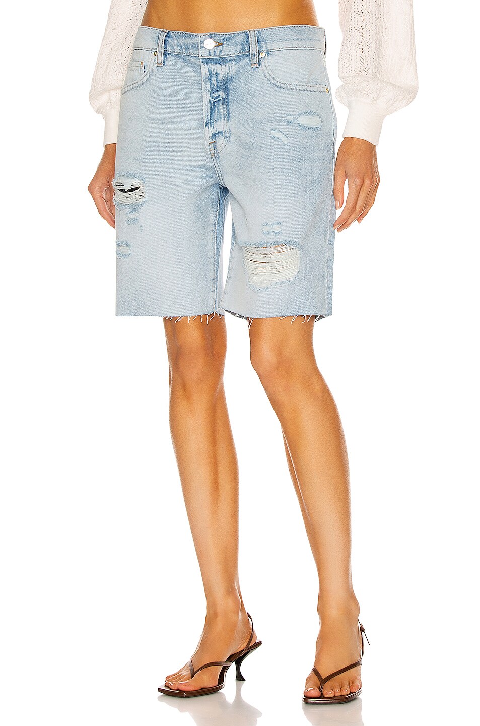 Image 1 of FRAME Le Slouch Bermuda Cutoff Short in Natoma