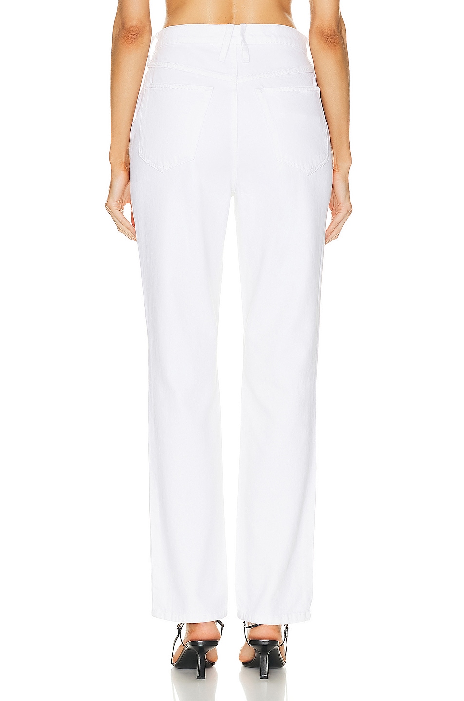 Image 3 of FRAME Le High & Tight Straight in Rumpled Blanc