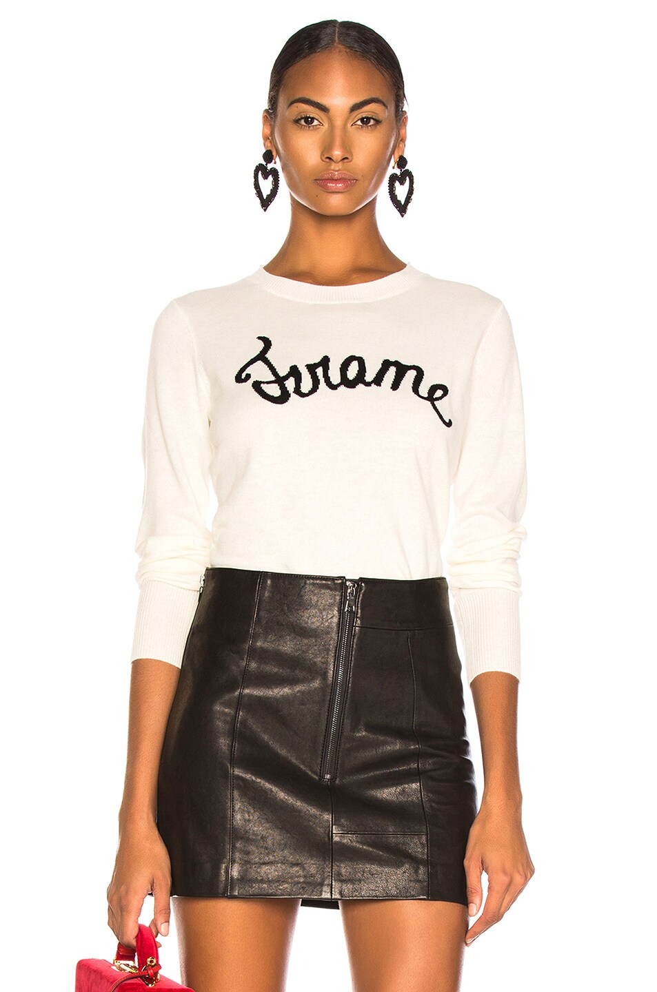 Image 1 of FRAME Cursive Sweater in Off White