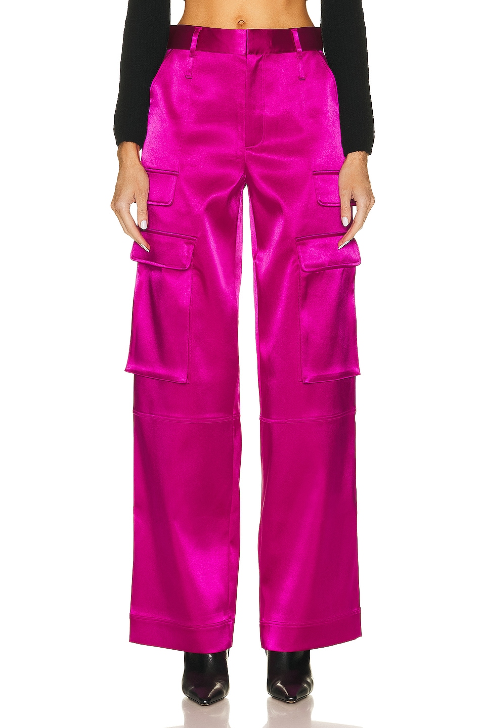 Image 1 of FRAME Relaxed Straight Cargo in Magenta
