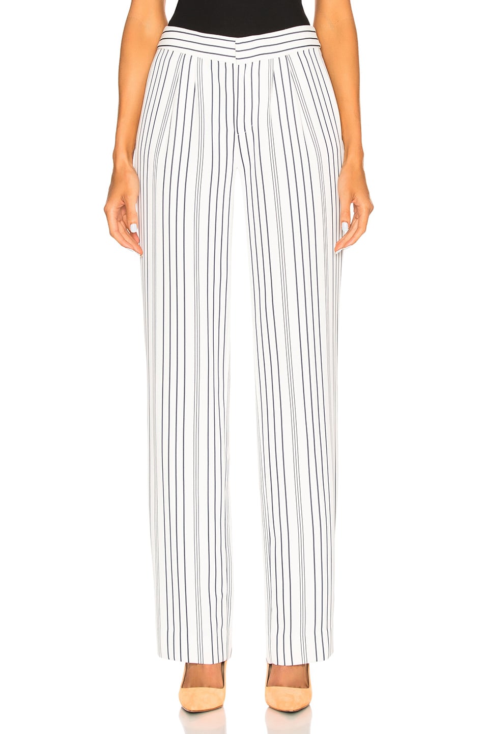 Image 1 of FRAME Soft Trouser Pant in Off White Multi