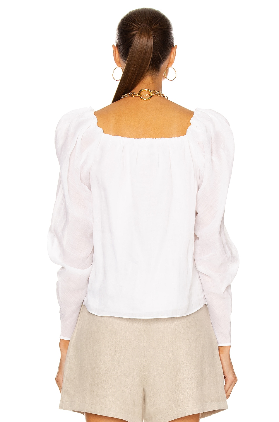 frame off the shoulder billow top