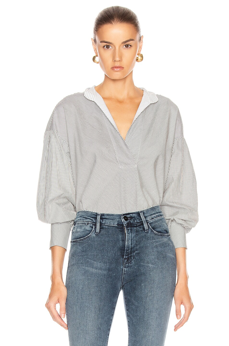 Image 1 of FRAME Popover Shirt in Noir Multi