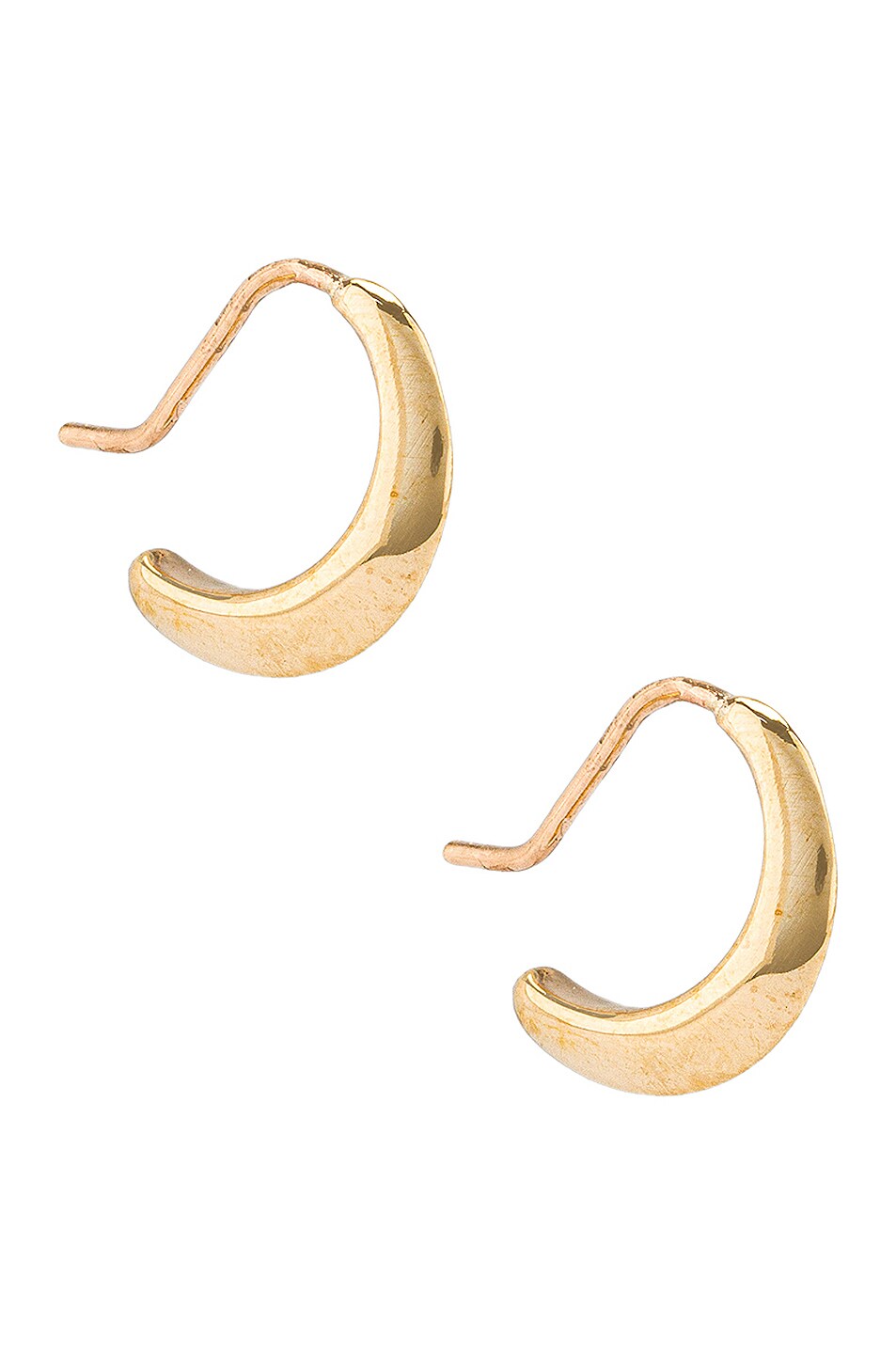 Image 1 of Fay Andrada Selka Petite Hoop Earrings in Brass