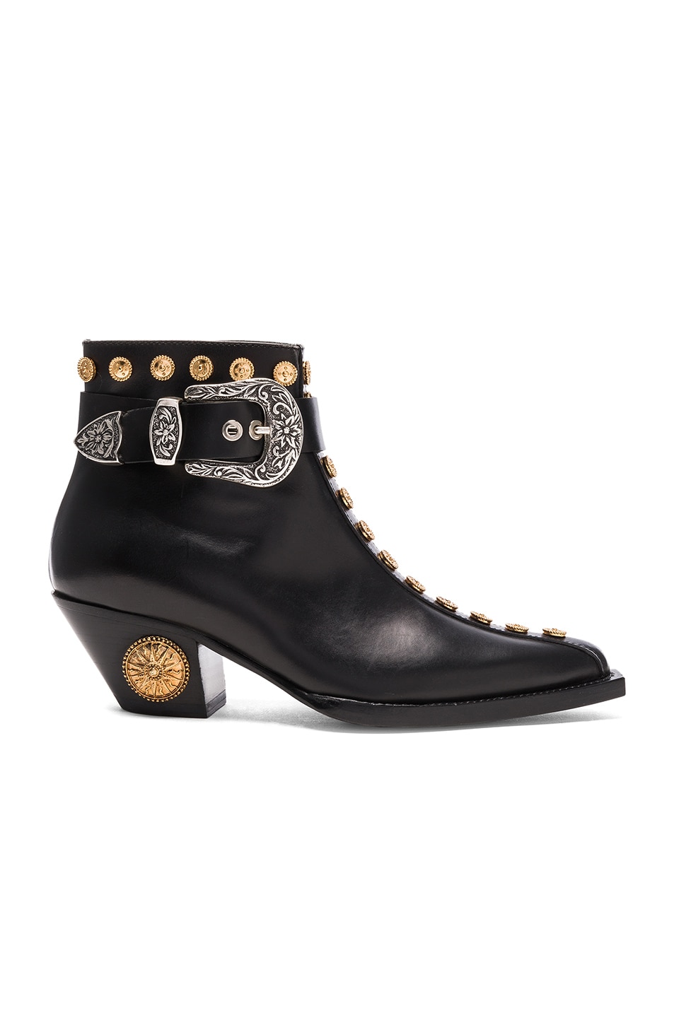 Image 1 of Fausto Puglisi Studded Leather Booties in Black