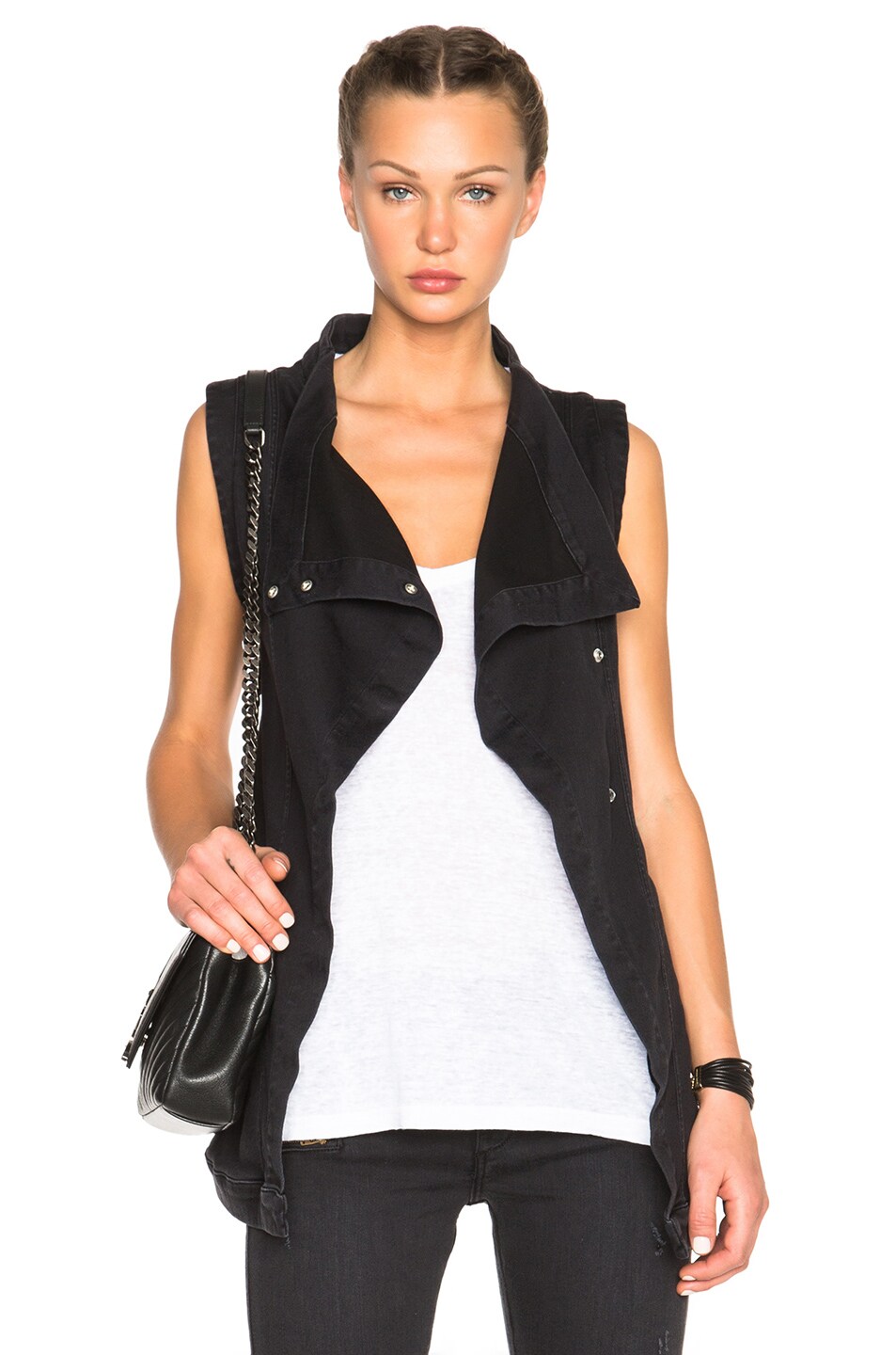 Image 1 of Fine by Superfine Grace Vest in Black Ghost