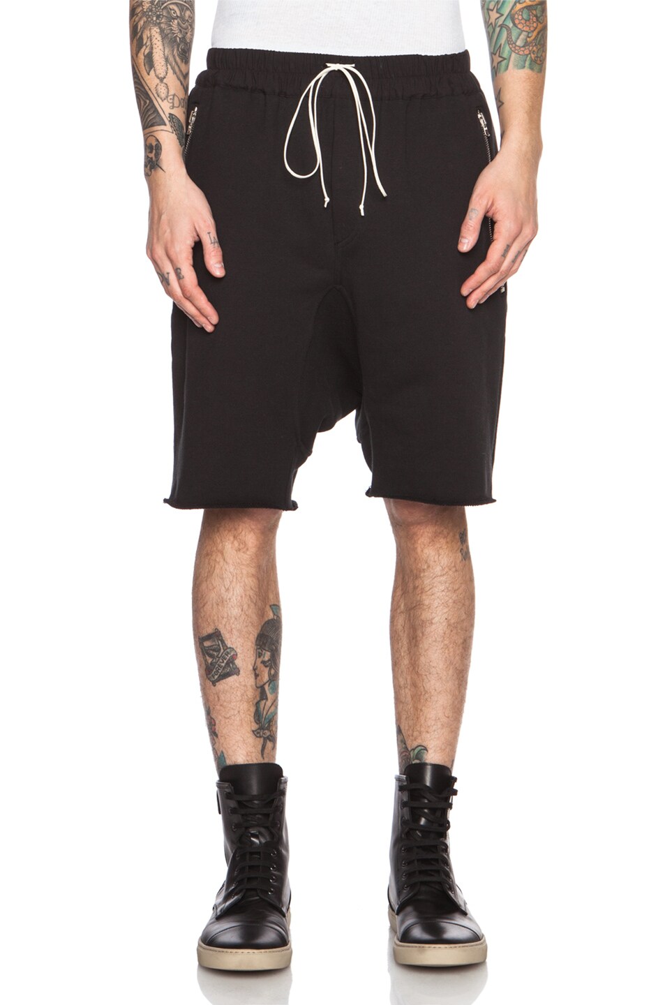 Image 1 of Fear of God Drop Crotch Cotton Short in Black