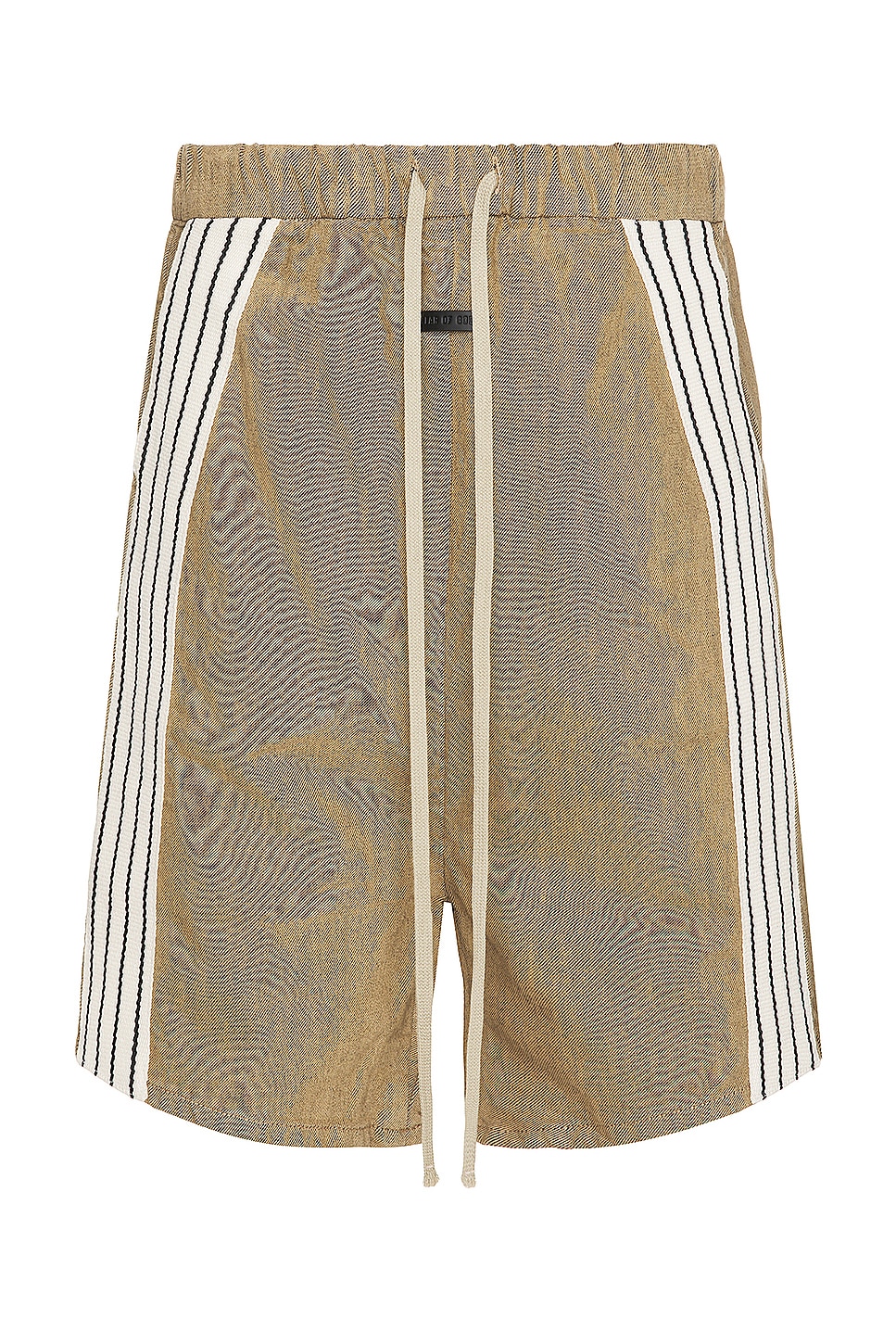 Denim Stripe Shorts in Brown