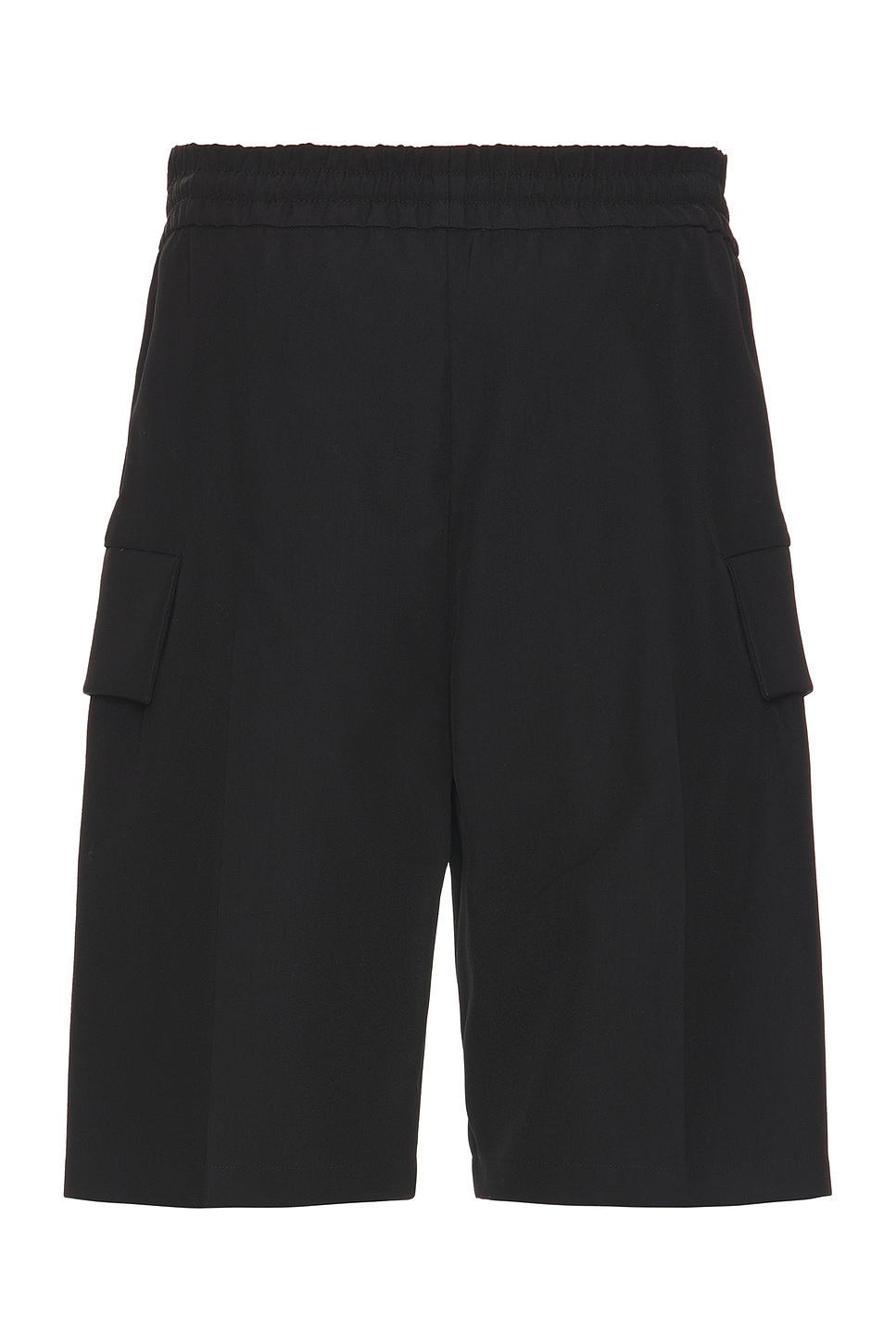 Shop Fear Of God Wool Cotton Cargo Short In Black