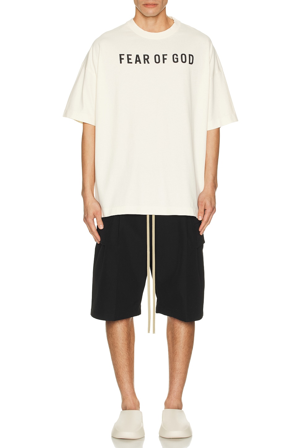 Image 1 of Fear of God Wool Cotton Cargo Short in Black