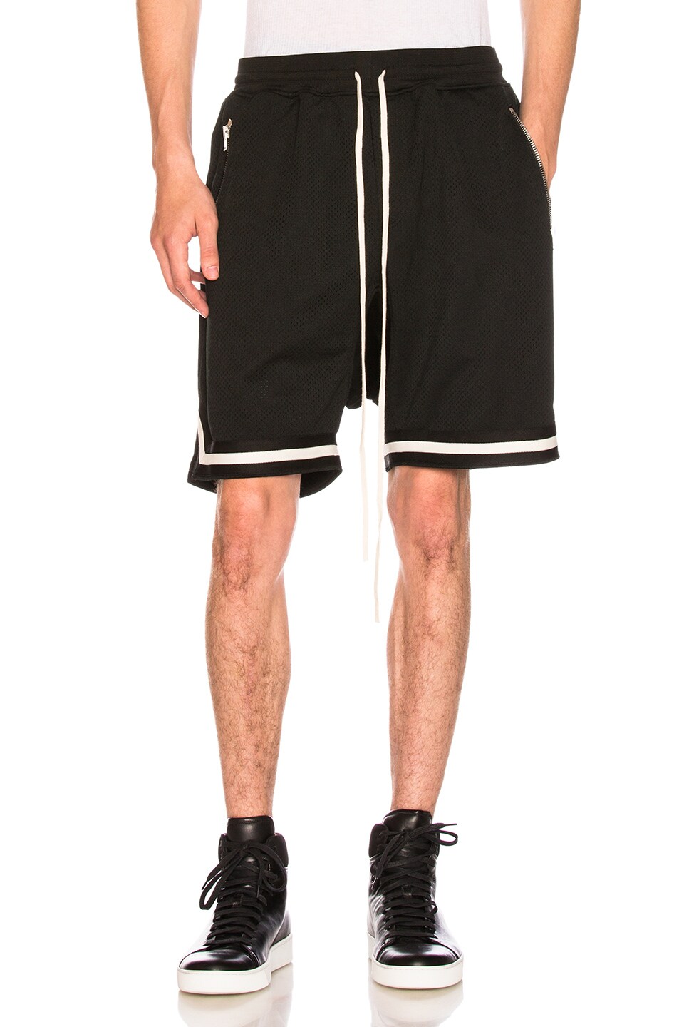Image 1 of Fear of God Mesh Drop Crotch Shorts in Black
