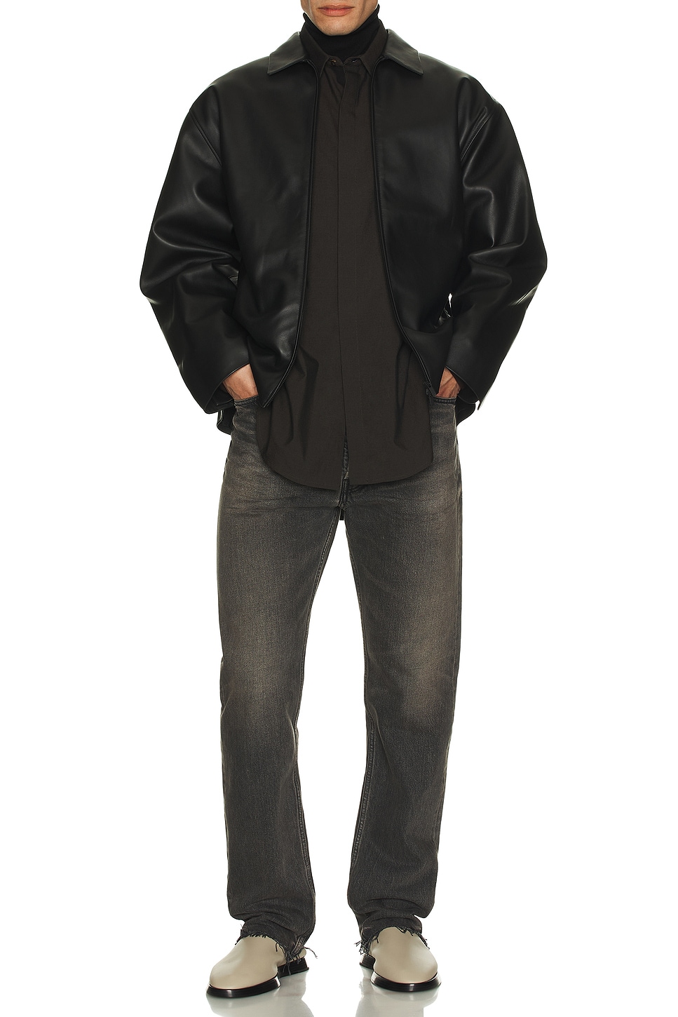 Image 1 of Fear of God Straight 5 Pocket Jeans in Vintage Black