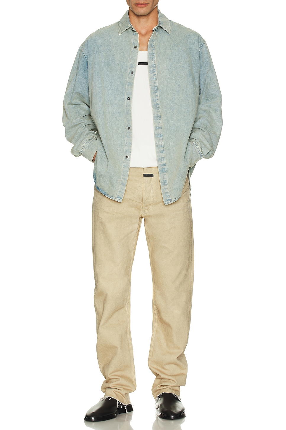 Image 1 of Fear of God Straight 5 Pocket Jeans in Washed Dune