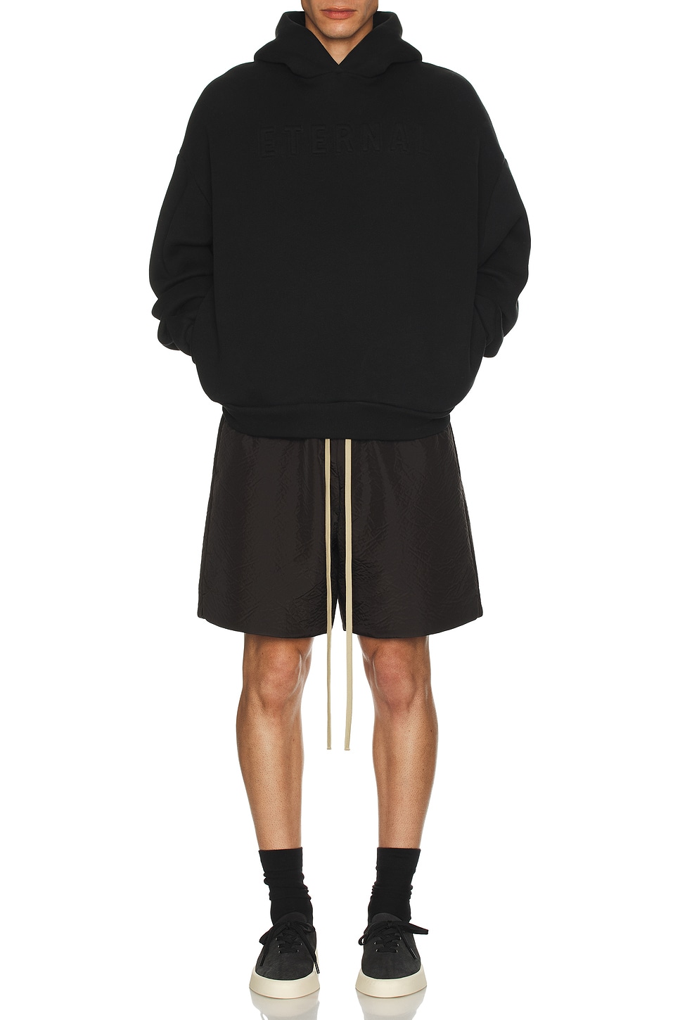 Image 1 of Fear of God Eternal Hoodie in Black