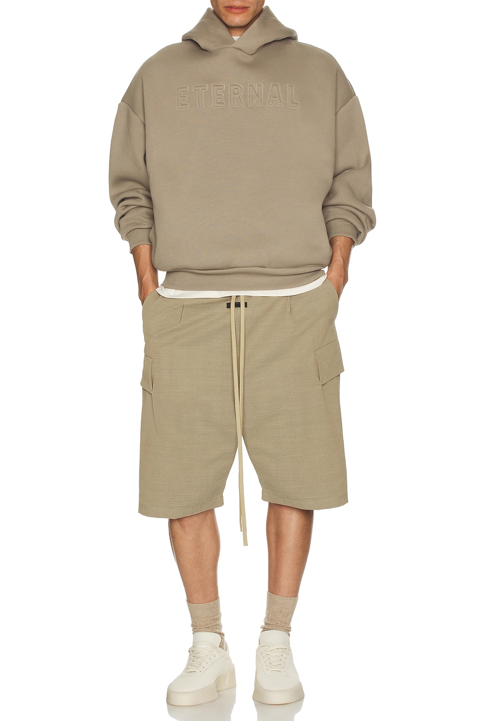 Image 1 of Fear of God Eternal Hoodie in Dusty Beige