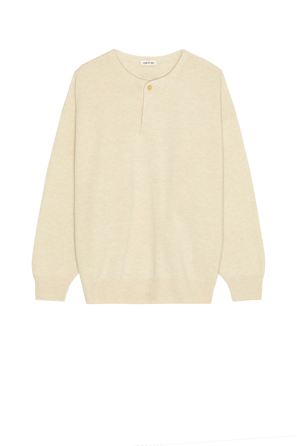 Image 1 of Fear of God Henley Sweater in Bone