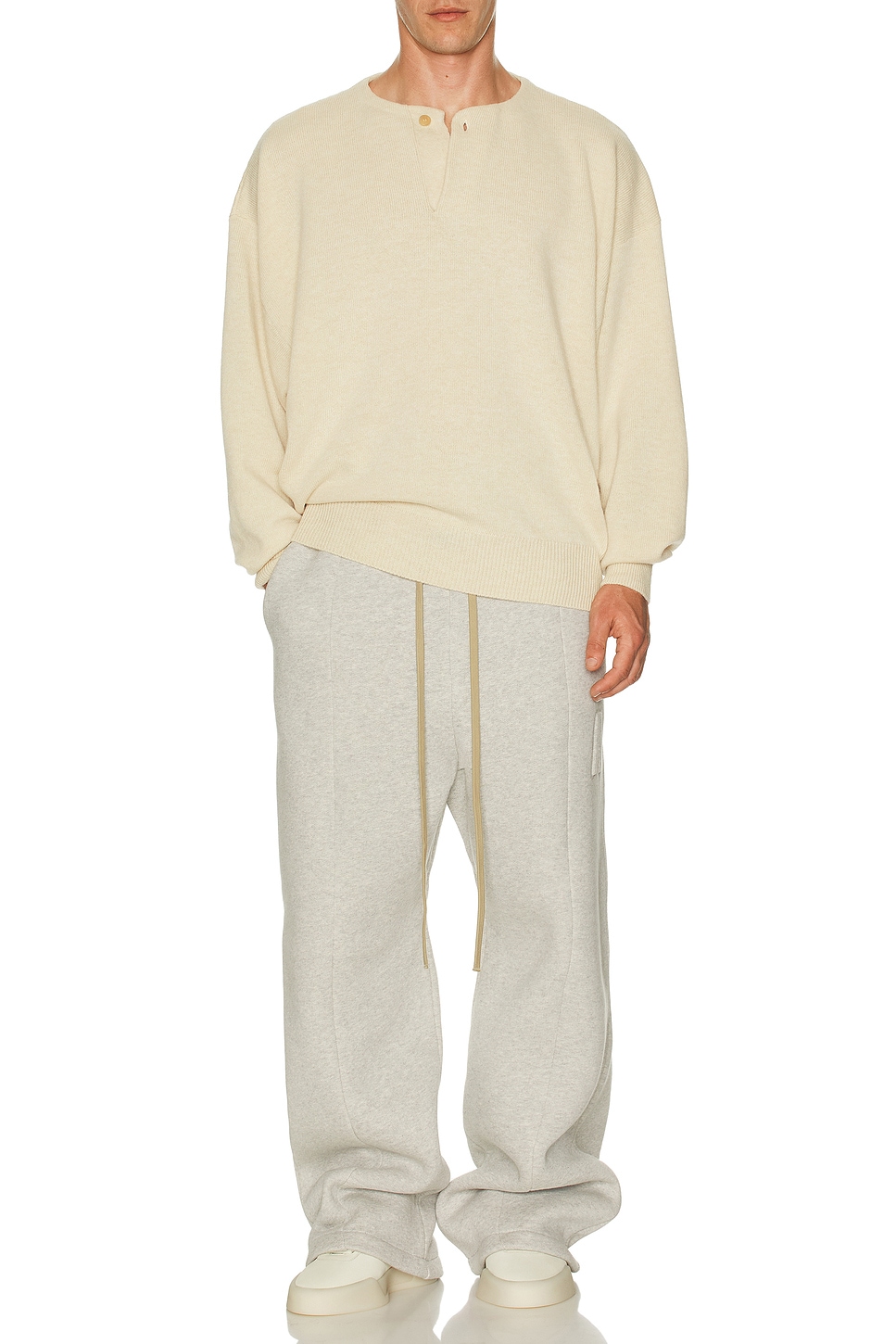 Image 1 of Fear of God Henley Sweater in Bone