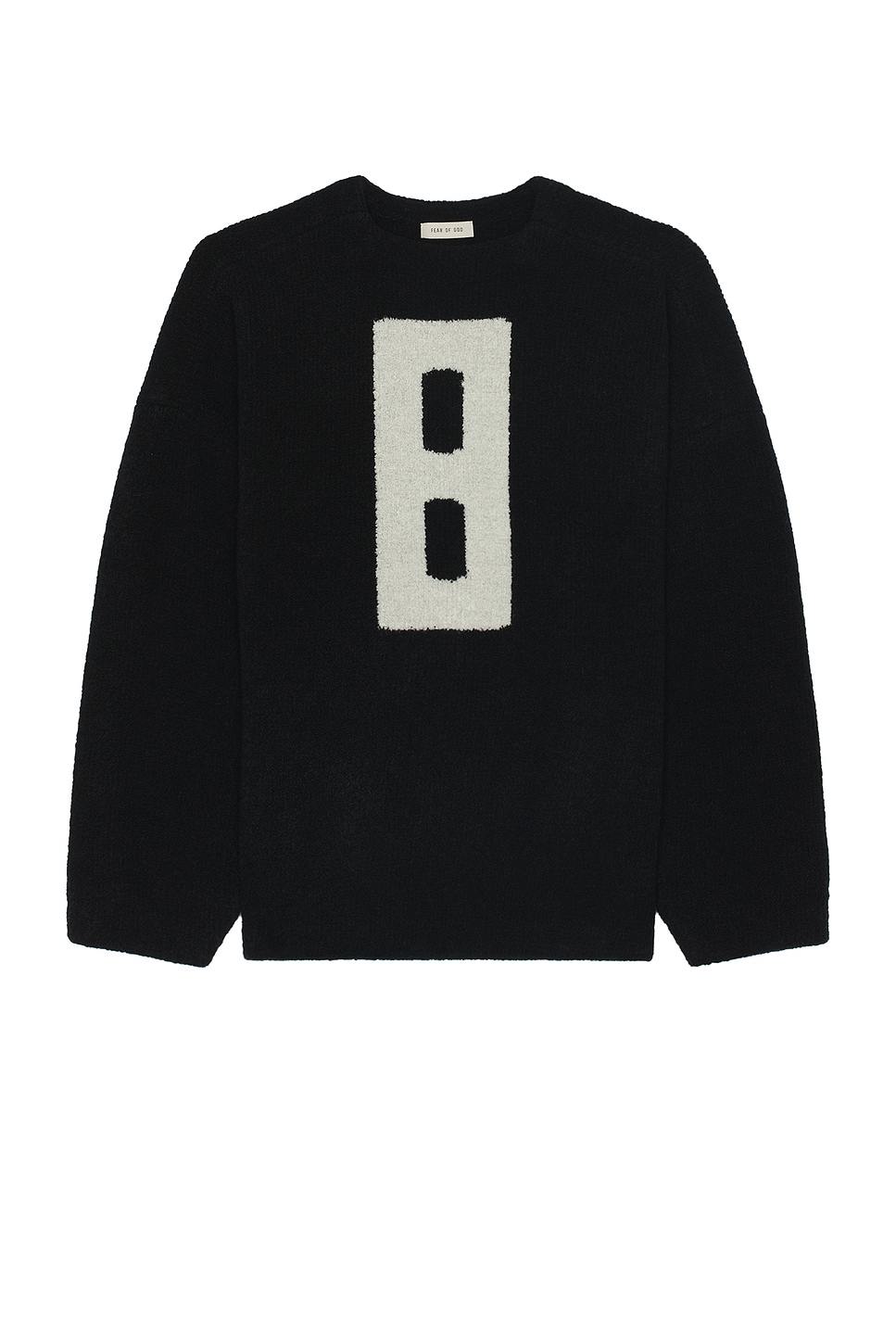 Image 1 of Fear of God Boucle Straight Neck Relaxed Sweater in Black