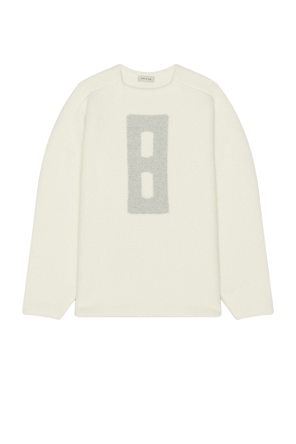 Image 1 of Fear of God Boucle Straight Neck Relaxed Sweater in Cream