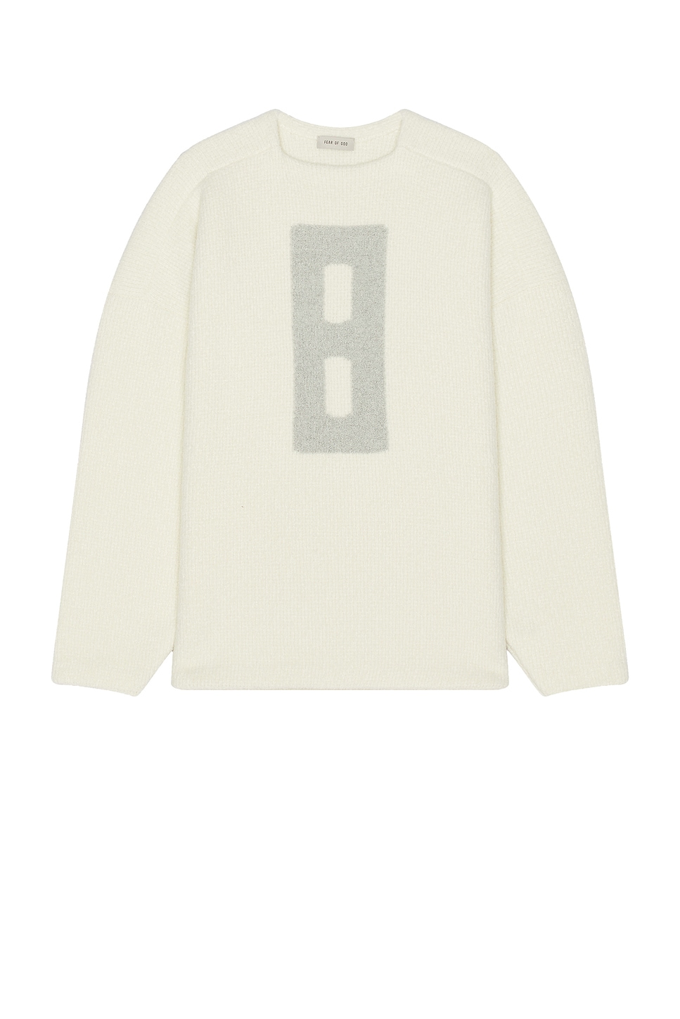 Image 1 of Fear of God Boucle Straight Neck Relaxed Sweater in Cream