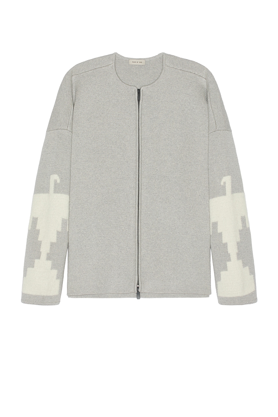 Image 1 of Fear of God Wool Cashmere Blend Thunderbird Full Zip Sweater in Dove Grey