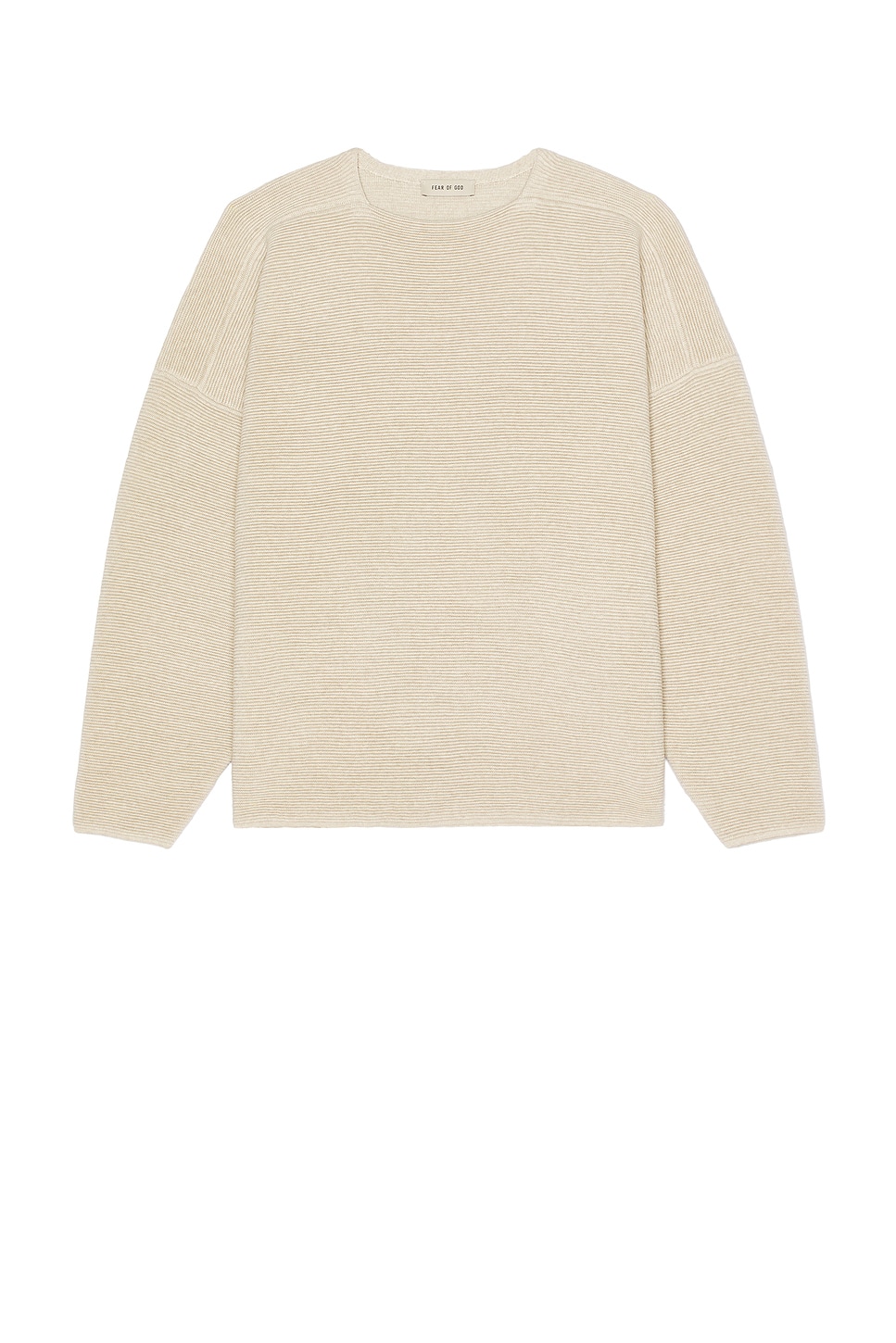 Image 1 of Fear of God Merino Wool Ottoman Straight Neck Sweater in Tan