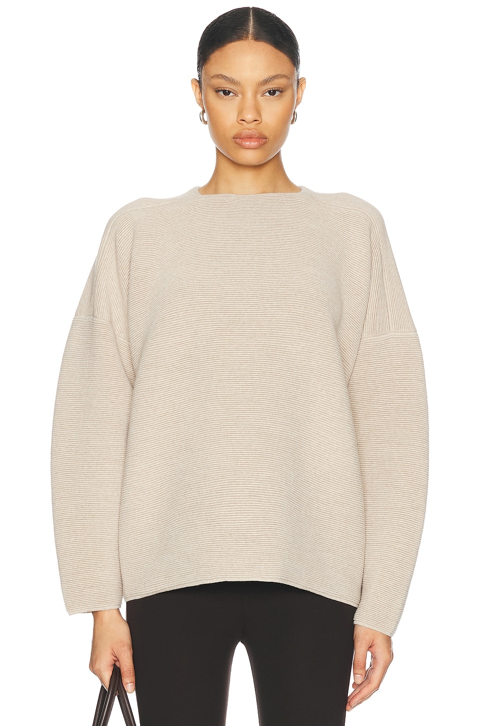 Image 1 of Fear of God Merino Wool Ottoman Straight Neck Sweater in Tan