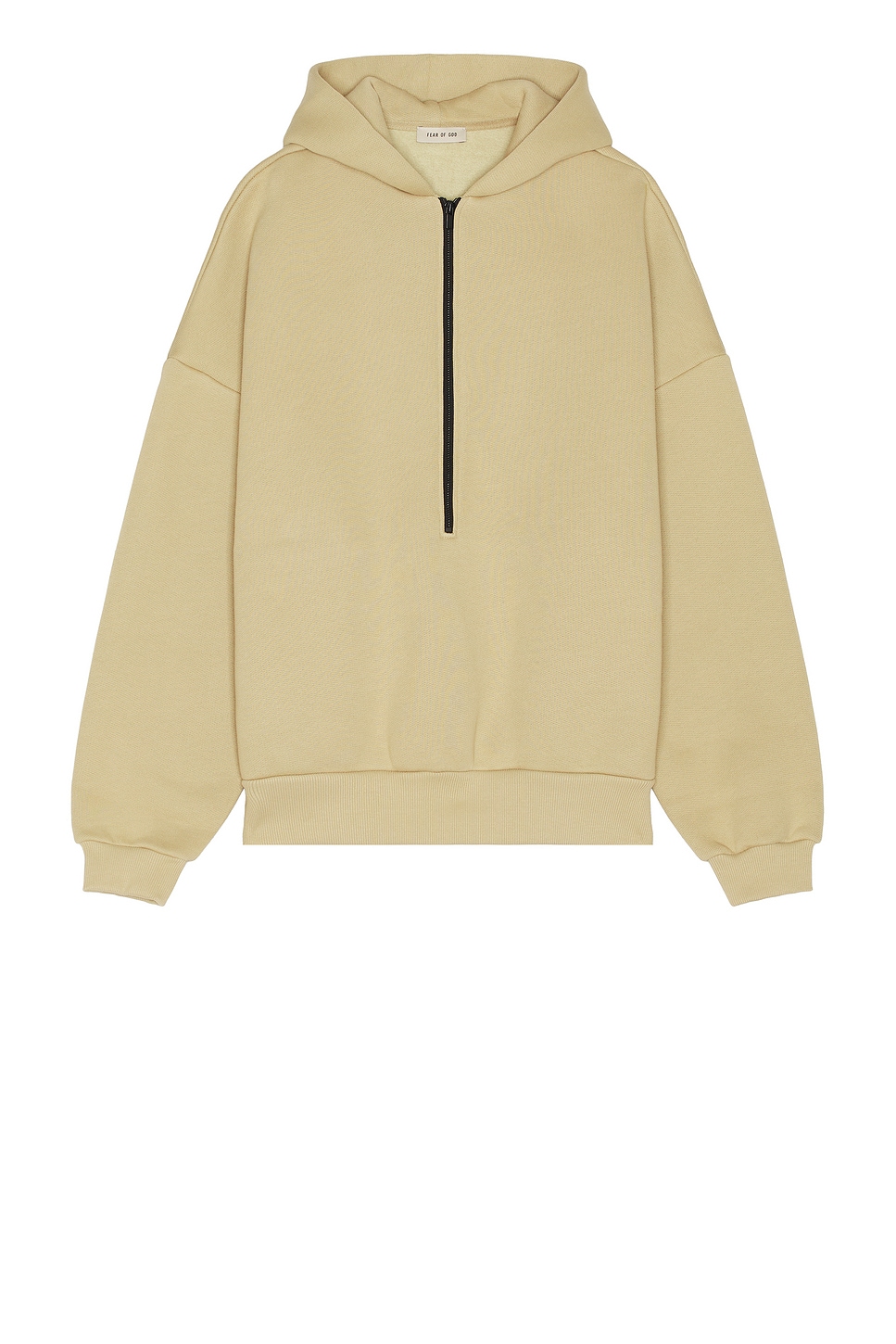 Image 1 of Fear of God Fleece Half Zip Hoodie in Dune