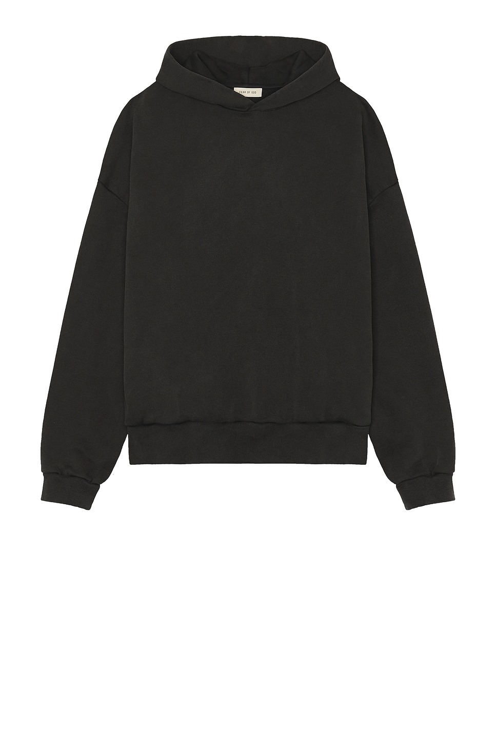 Fear Of God Overlapped 8 Grey Print Hoodie In Black