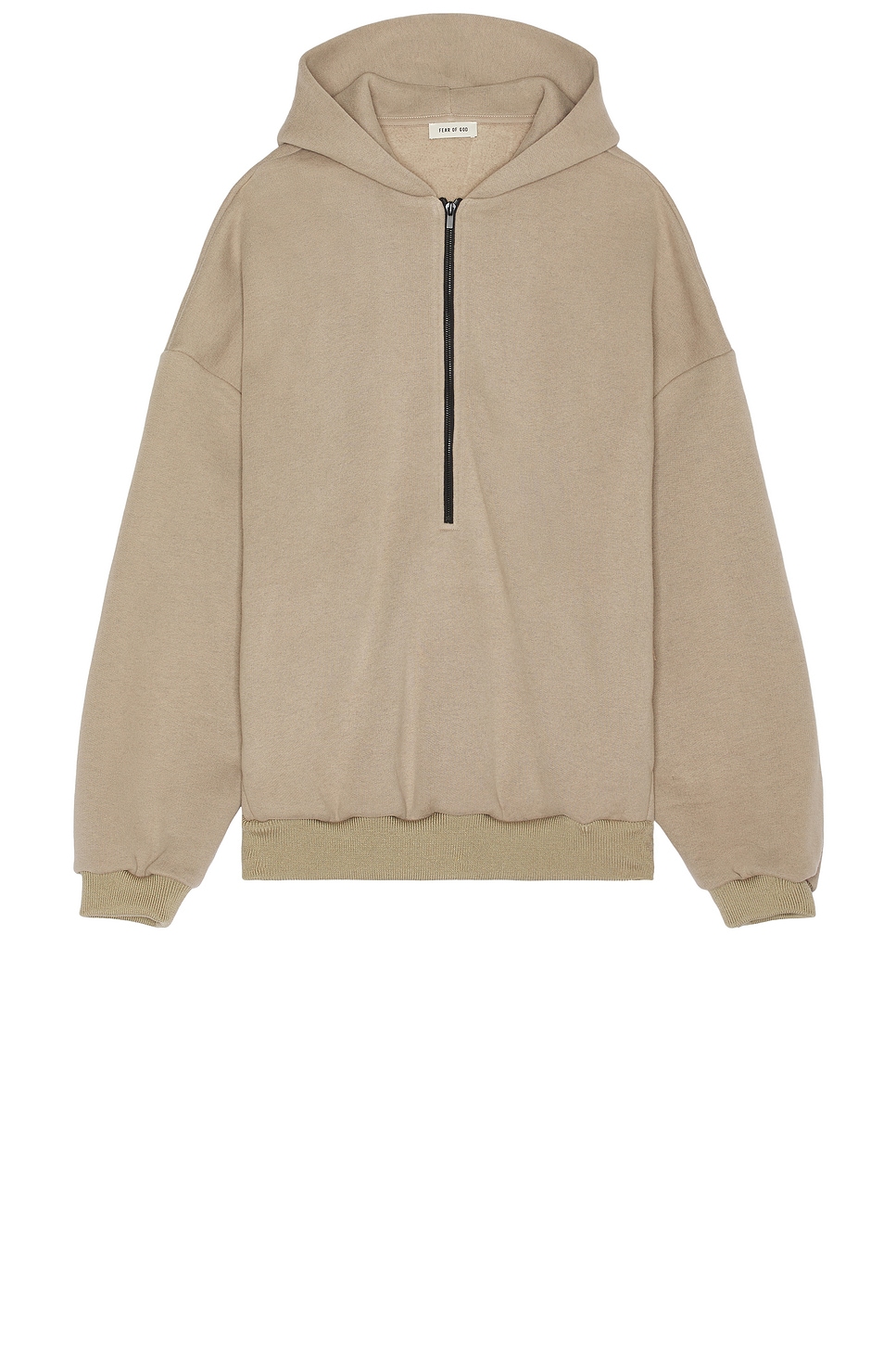 Image 1 of Fear of God Half Zip Hoodie in Dusty Beige