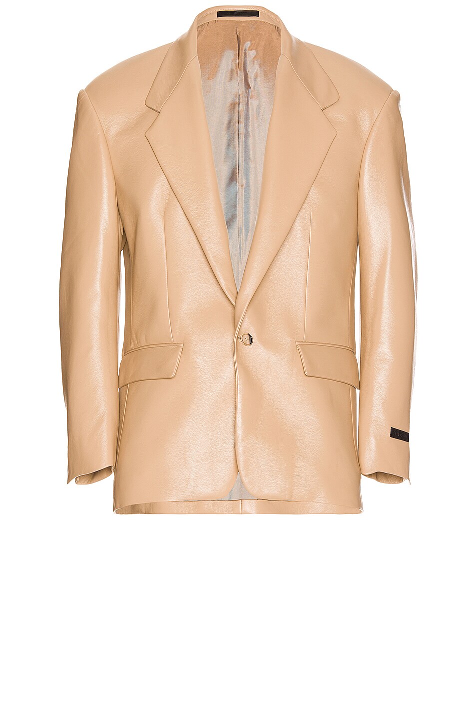 Image 1 of Fear of God Leather Blazer in Tan
