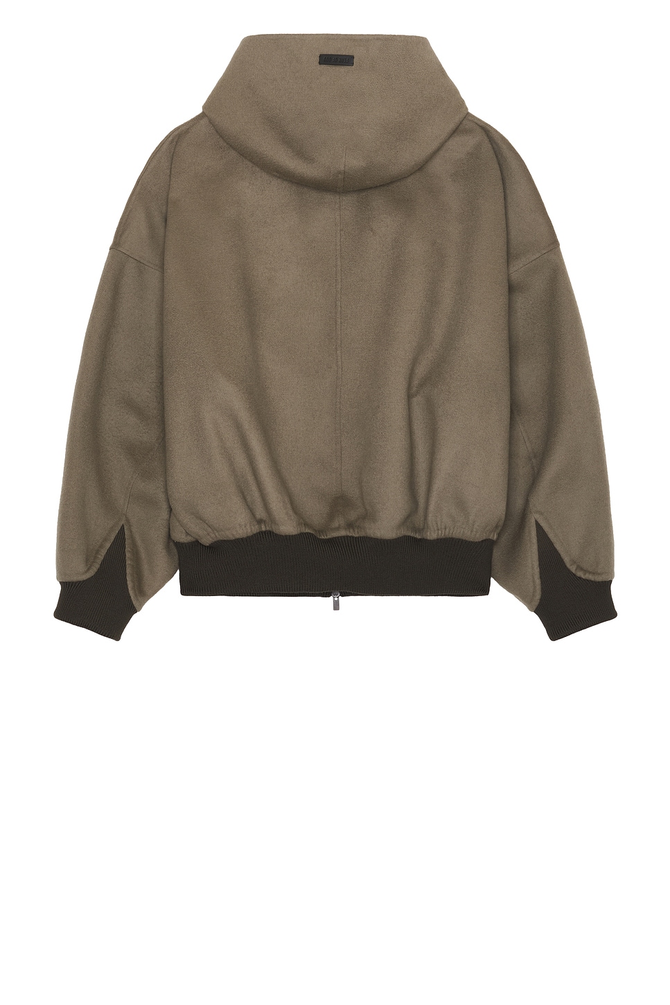 Shop Fear Of God Cashmere Hooded Bomber In Wood