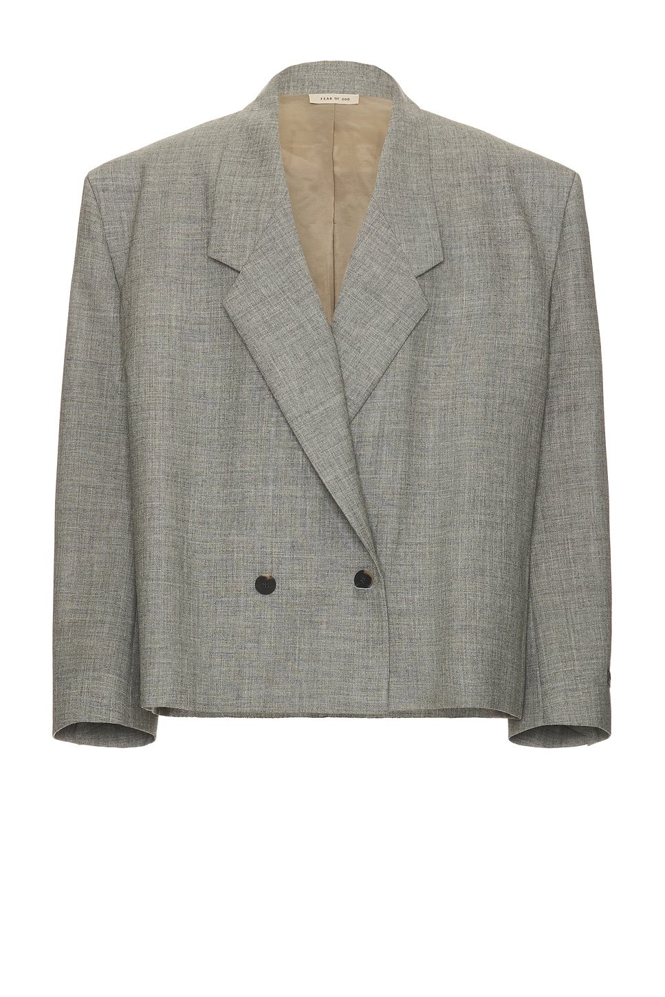 Image 1 of Fear of God Cropped Relaxed Blazer in Titanium