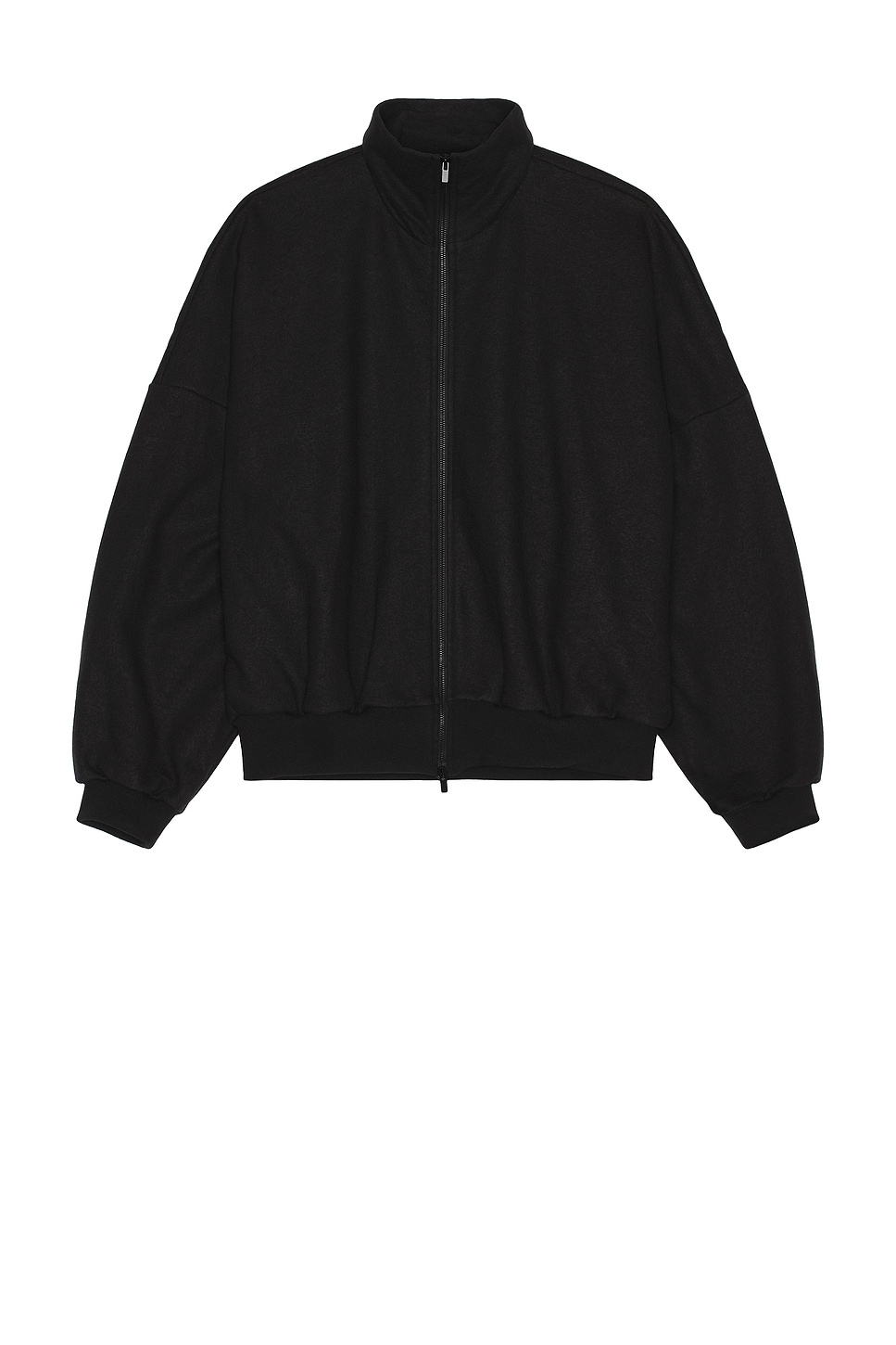 Shop Fear Of God Terry High Neck Jacket In Black