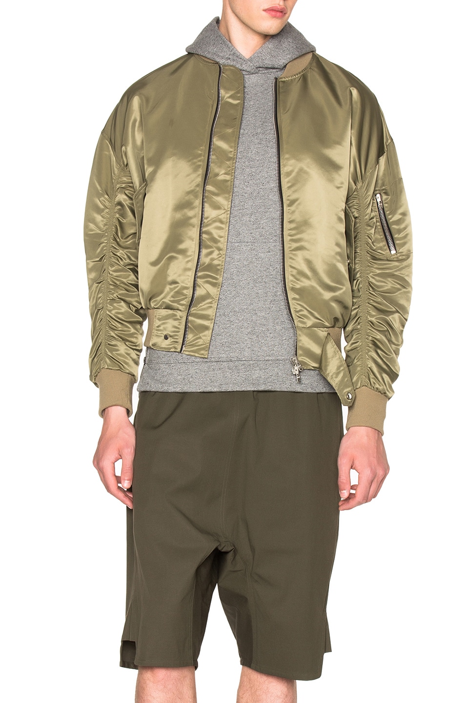 Image 1 of Fear of God Nylon Bomber Jacket in Sage