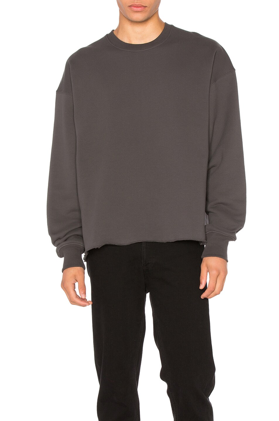 Image 1 of Fear of God Long Sleeve Crewneck Sweatshirt in Vintage Black