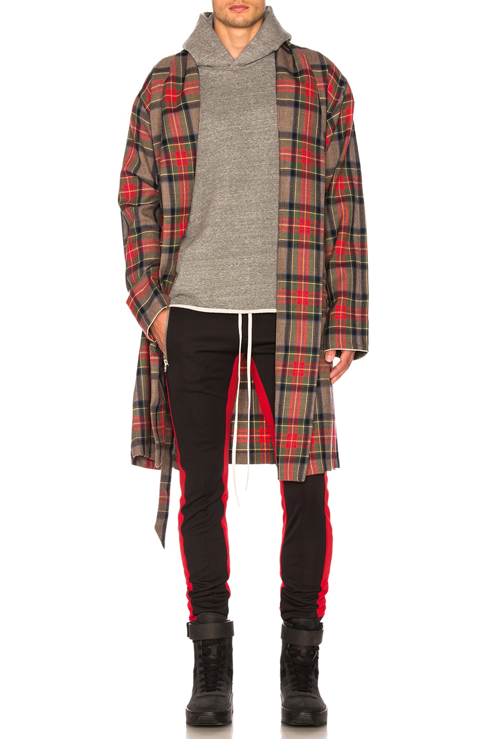 Image 1 of Fear of God Wool Robe in Brown Plaid