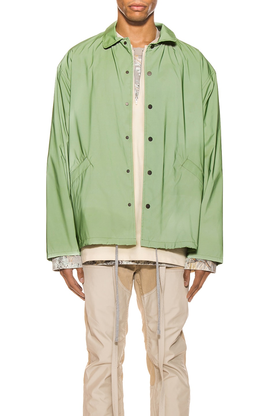 Image 1 of Fear of God Coaches Jacket in Army Iridescent