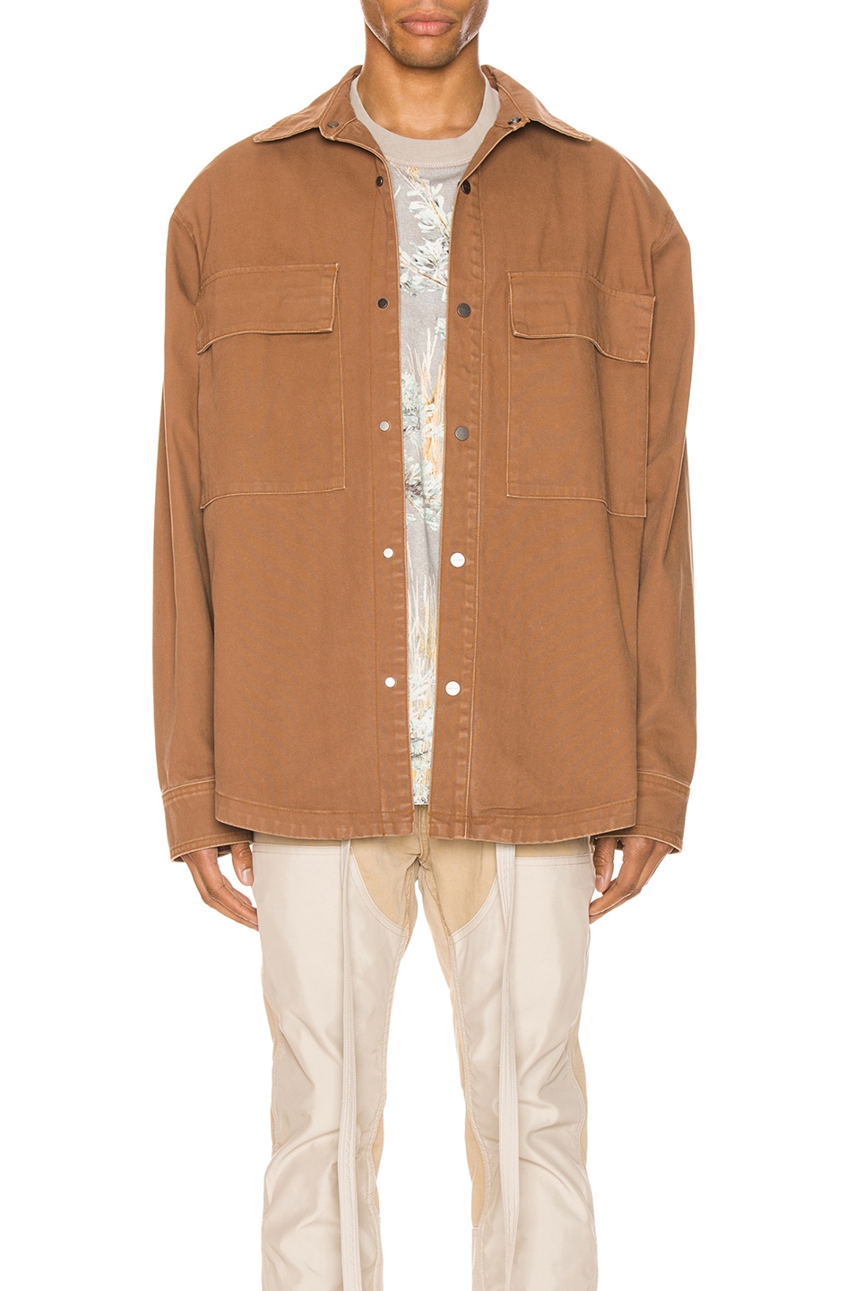 Image 1 of Fear of God Canvas Shirt Jacket in Brick