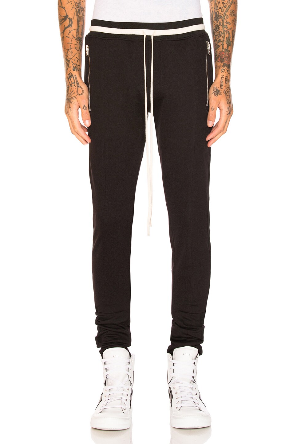 Image 1 of Fear of God Double Knit Track Pants in Black & Black