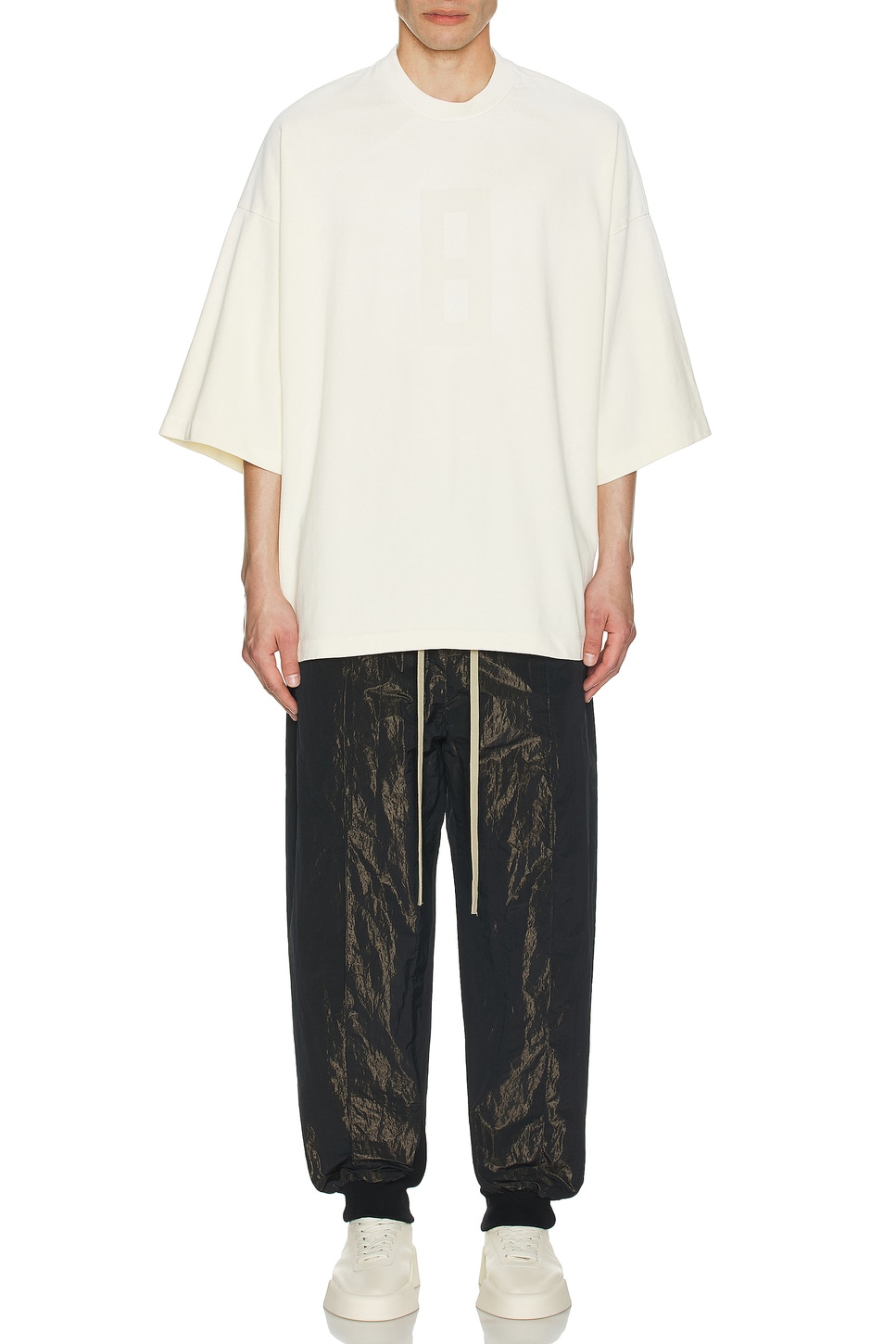 Image 1 of Fear of God Wrinkled Polyester Pintuck Sweatpant in Black