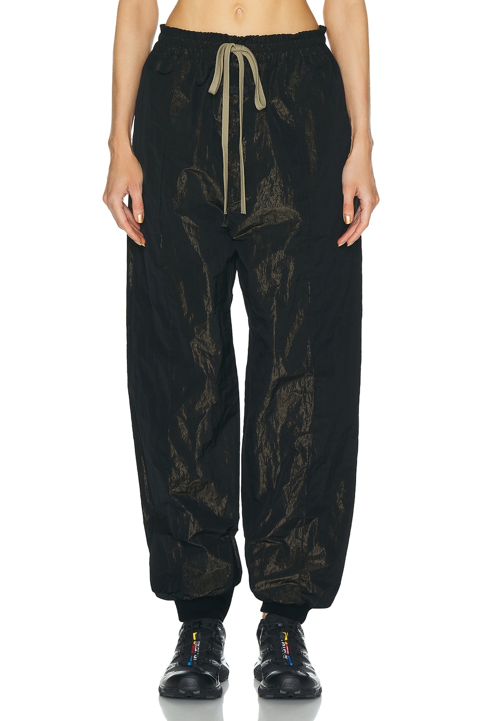 Image 1 of Fear of God Wrinkled Polyester Pintuck Sweatpant in Black