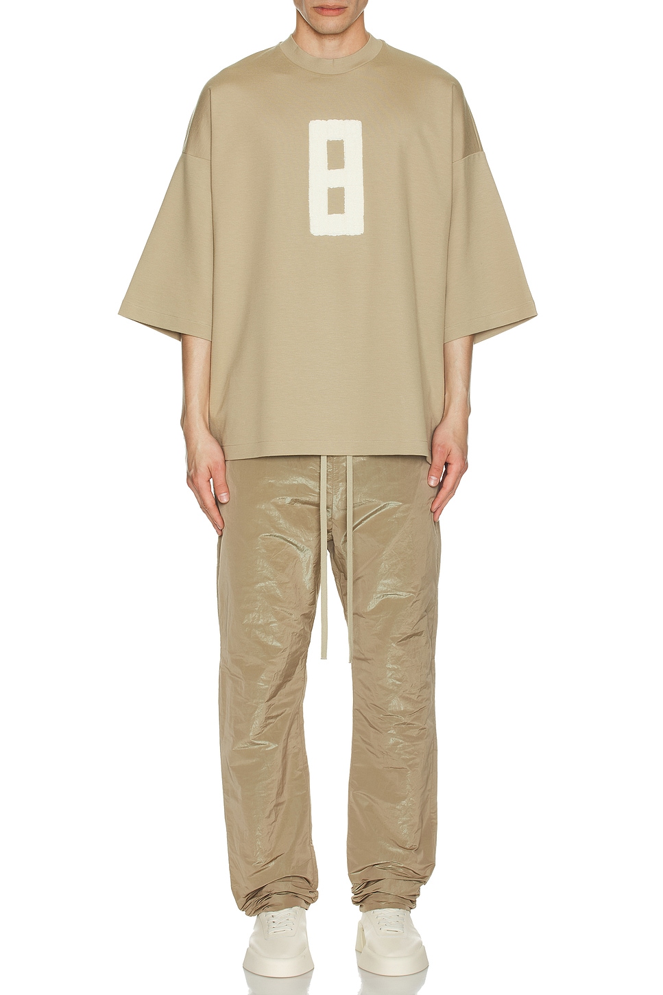Image 1 of Fear of God Wrinkled Polyester Forum Pant in Dune
