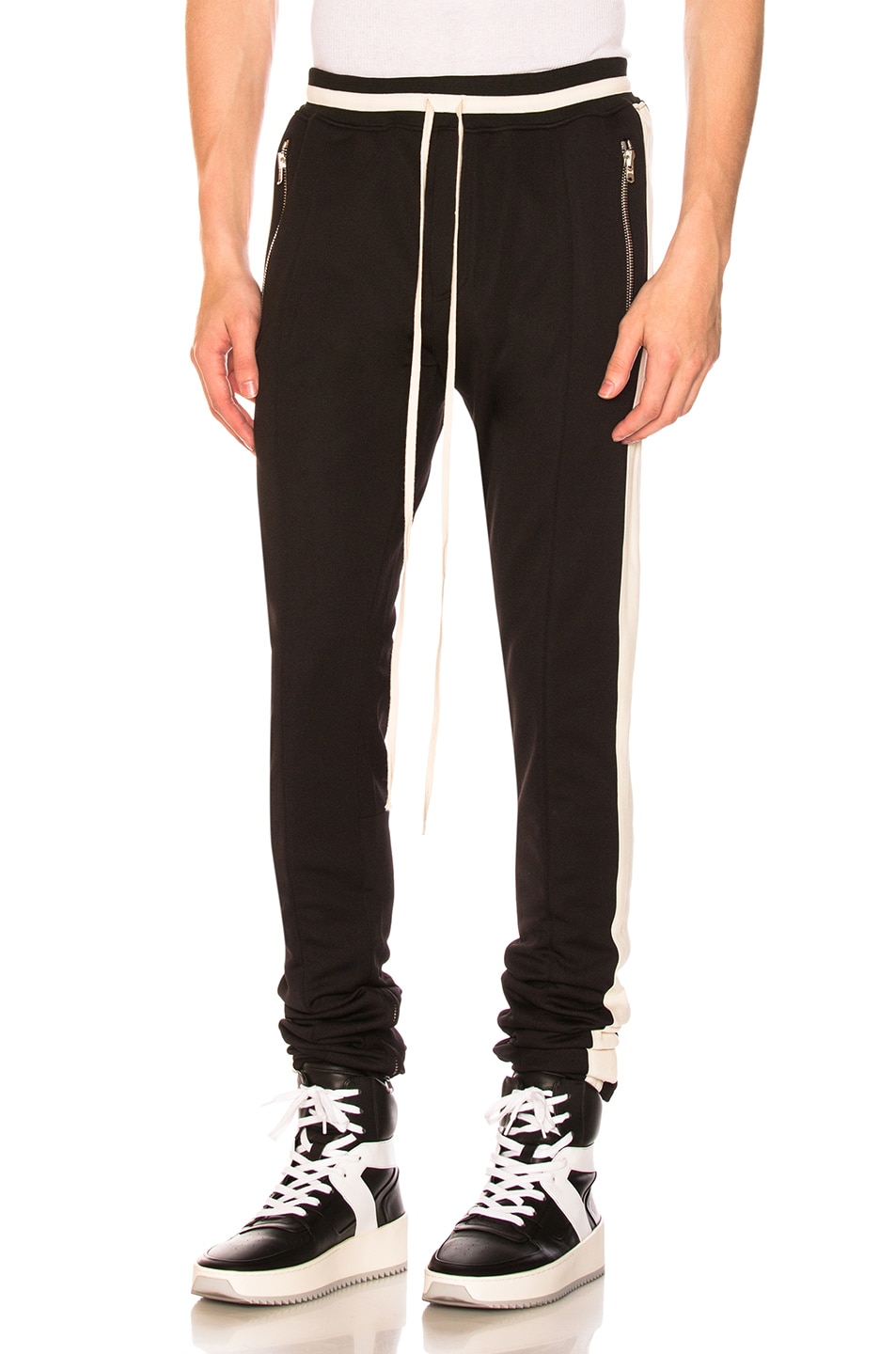 Image 1 of Fear of God Double Knit Track Pant in Black & Cream